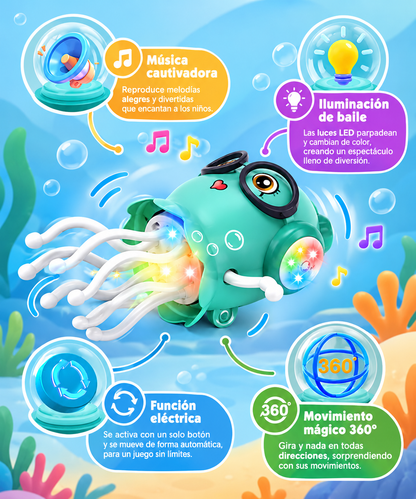 MeduPop™ – Medusa Bailarina Interactiva con Luces LED y Música